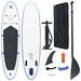 Set placă stand up paddle SUP surf gonflabilă, albastru și alb - WALTI WALTI
