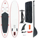 Set placă stand up paddle SUP surf gonflabilă, roșu și alb - WALTI WALTI