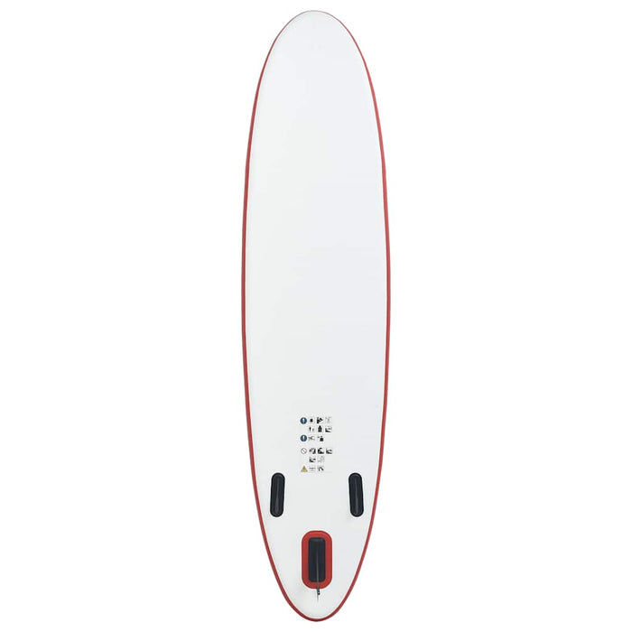Set placă stand up paddle SUP surf gonflabilă, roșu și alb - WALTI WALTI