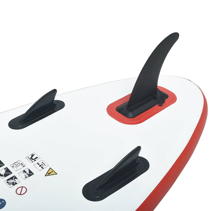 Set placă stand up paddle SUP surf gonflabilă, roșu și alb - WALTI WALTI