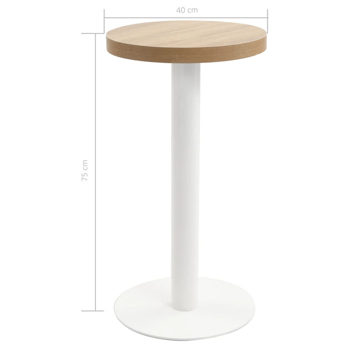 Masă de bistro, maro deschis, 40 cm, MDF - WALTI WALTI