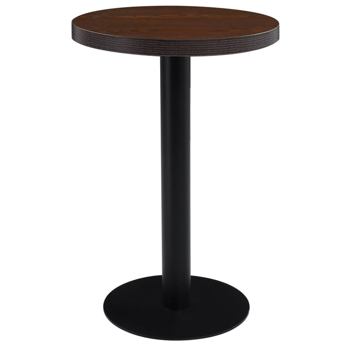 Masă de bistro, maro închis, 50 cm, MDF WALTI