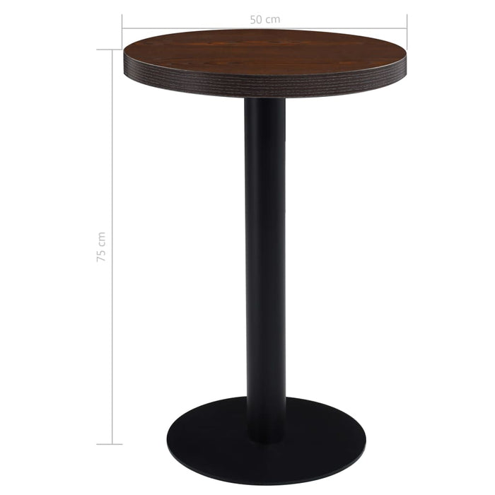 Masă de bistro, maro închis, 50 cm, MDF WALTI