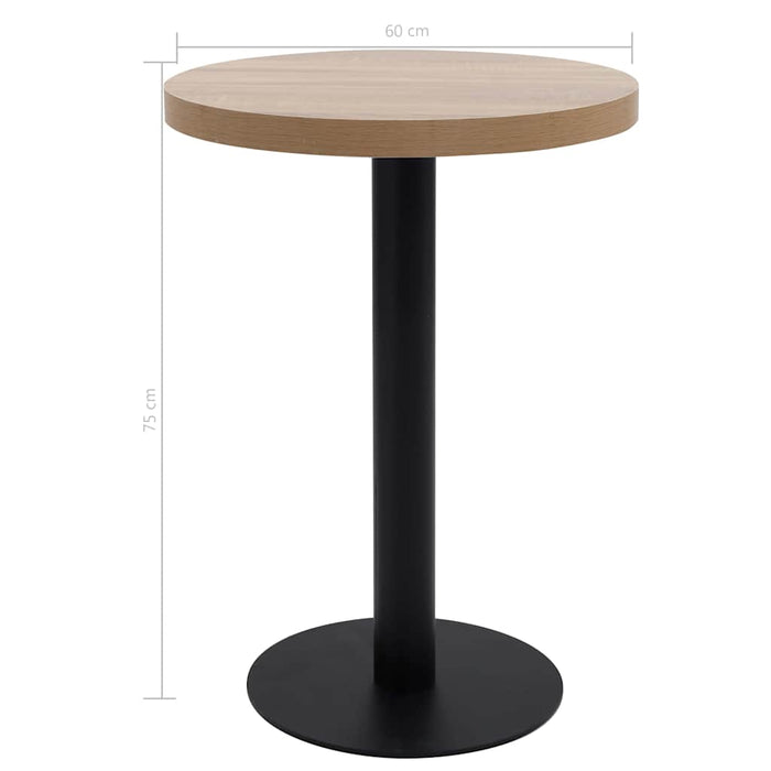 Masă de bistro, maro deschis, 60 cm, MDF - WALTI WALTI