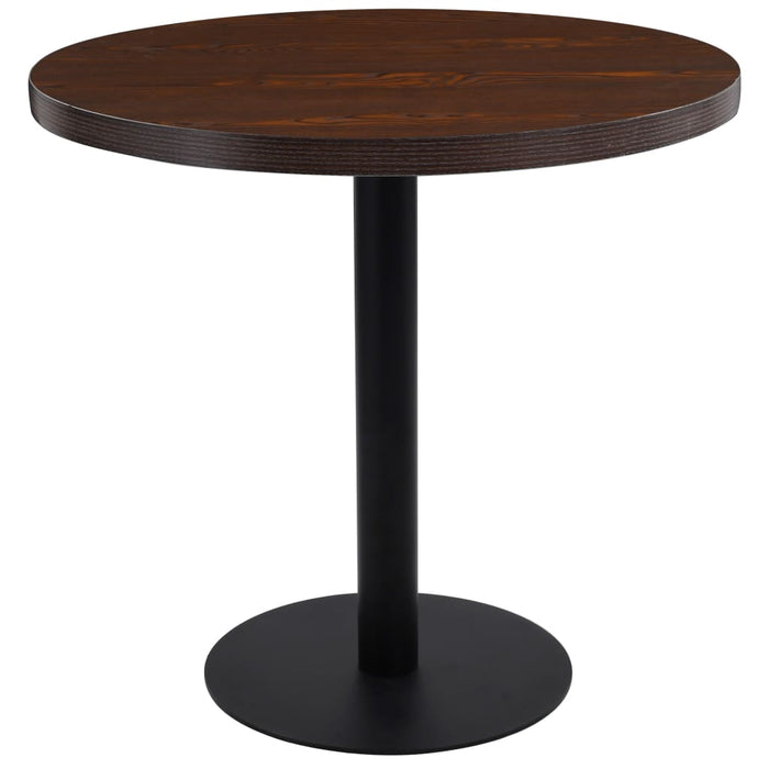Masă de bistro, maro închis, 80 cm, MDF WALTI