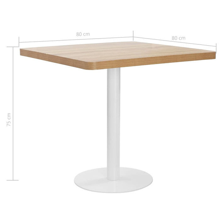 Masă de bistro, maro deschis, 80 x 80 cm, MDF - WALTI WALTI