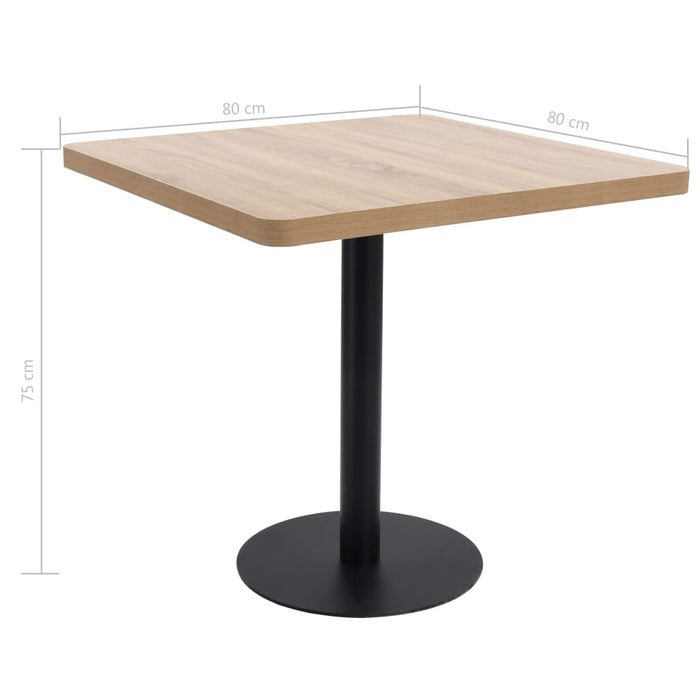Masă de bistro, maro deschis, 80 x 80 cm, MDF - WALTI WALTI