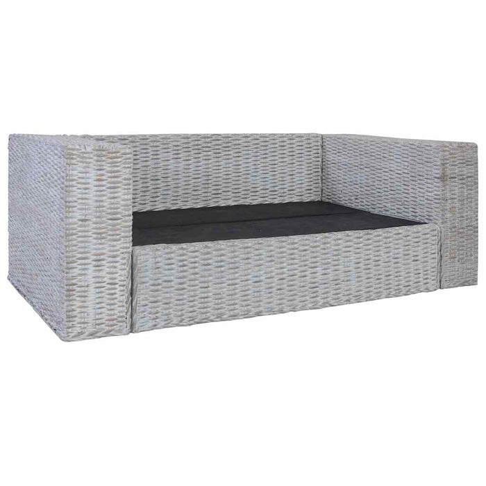 Set de canapea cu perne, 2 piese, gri, ratan natural - WALTI WALTI