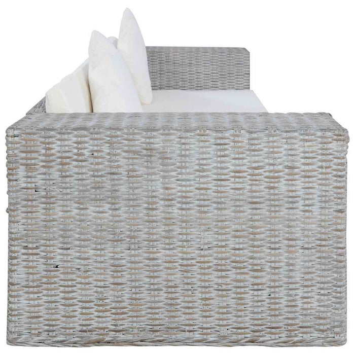 Set de canapea cu perne, 2 piese, gri, ratan natural - WALTI WALTI