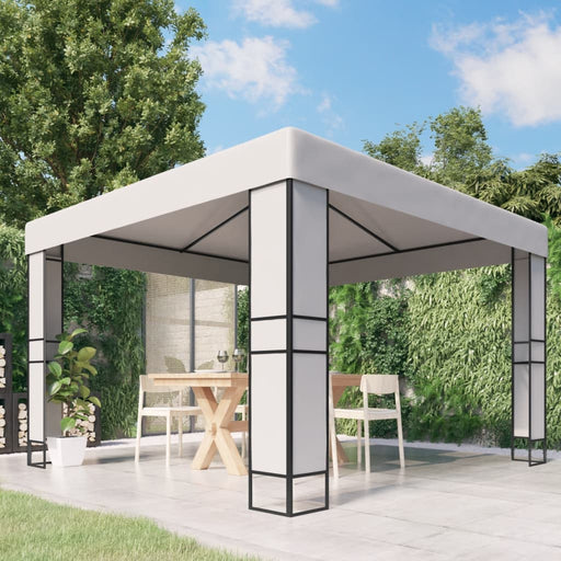 Pavilion cu acoperiș dublu, alb, 3 x 3 m - WALTI WALTI