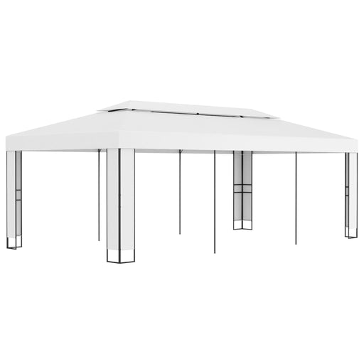 Pavilion cu acoperiș dublu, alb, 3 x 6 m - WALTI WALTI