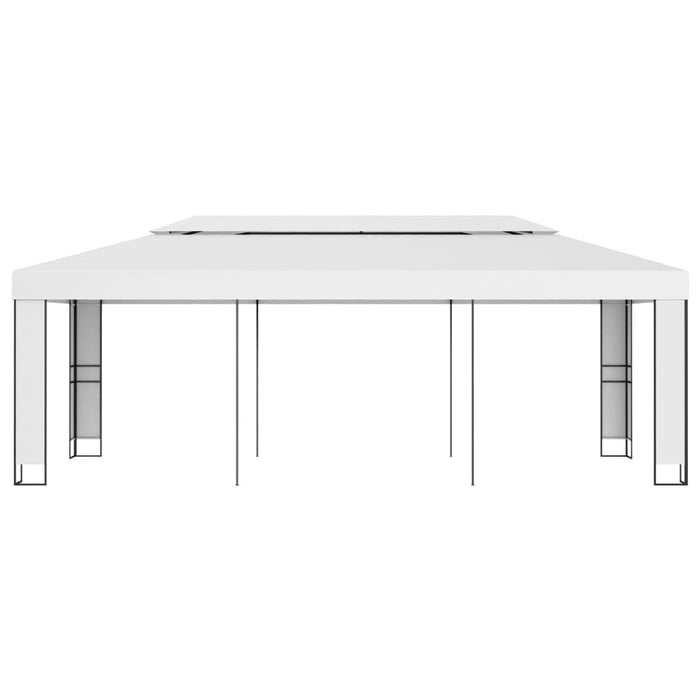 Pavilion cu acoperiș dublu, alb, 3 x 6 m - WALTI WALTI