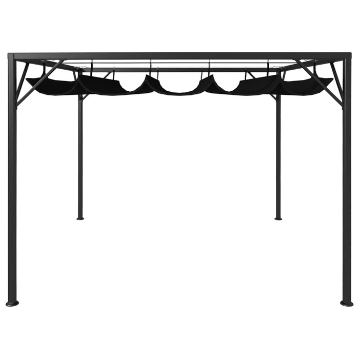 Pavilion de grădină cu acoperiș retractabil, antracit, 3 x 3 m - WALTI WALTI