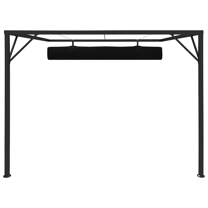 Pavilion grădină de perete acoperiș retractabil antracit 3x3 m WALTI