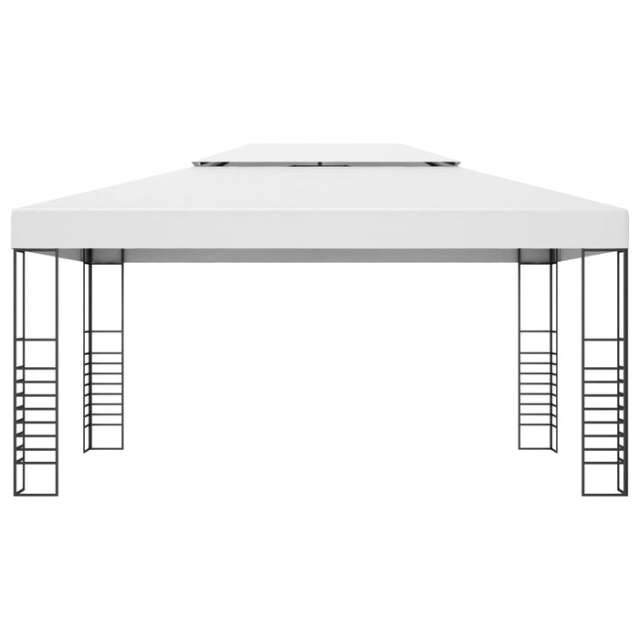 Pavilion de grădină, alb, 4x3x2,7 cm, oțel vopsit electrostatic - WALTI WALTI