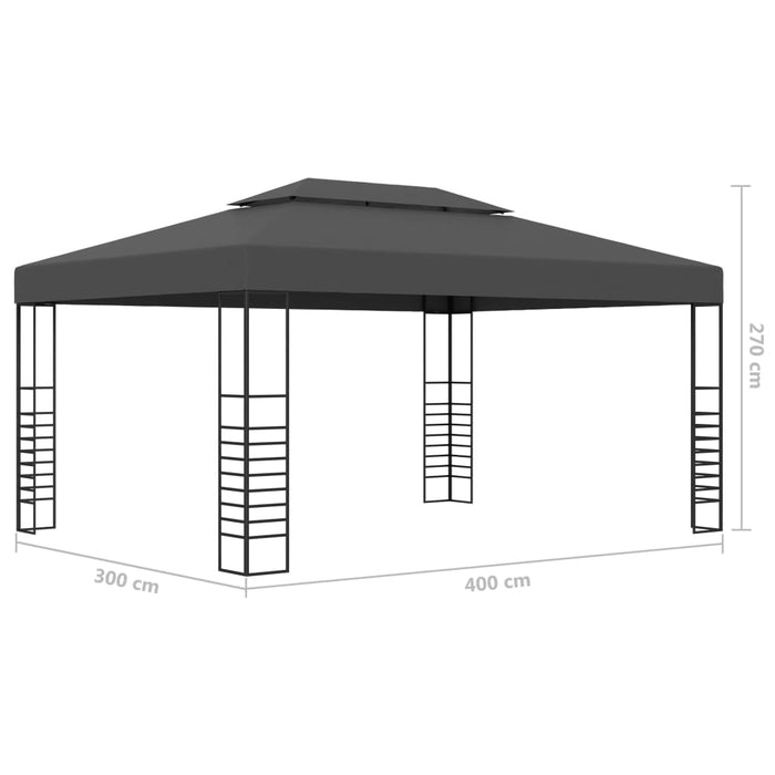 Pavilion, antracit, 3 x 4 m - WALTI WALTI