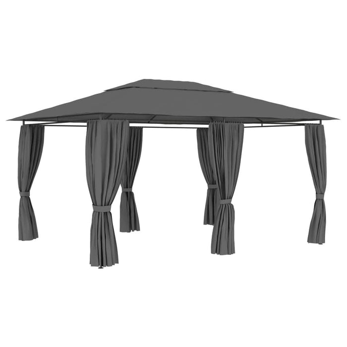 Cort de grădină cu perdele, antracit, 4 x 3 m - WALTI WALTI