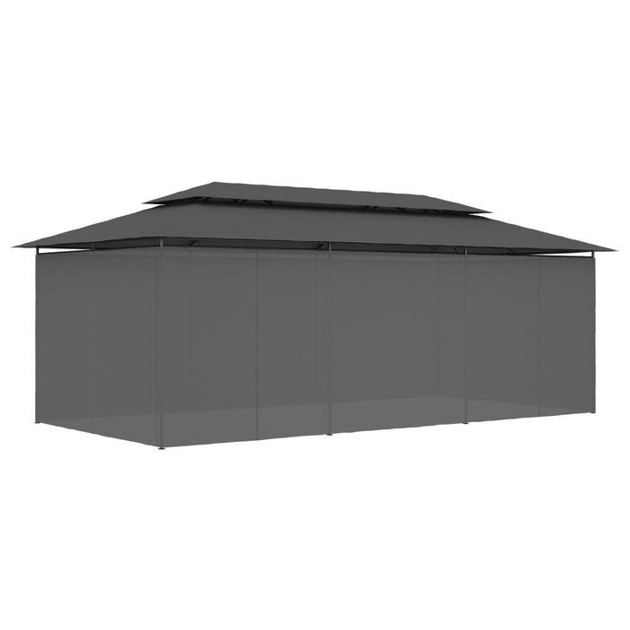 Pavilion cu perdele, antracit, 600 x 298 x 270 cm - WALTI WALTI