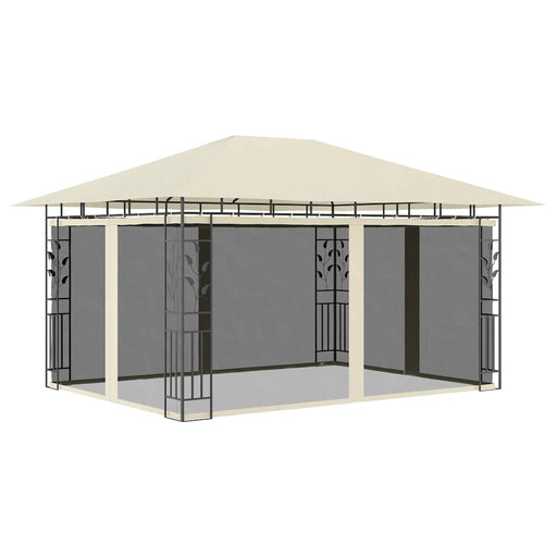 Pavilion cu plasă anti-țânțari, crem, 4x3x2,73 m, 180 g/m² - WALTI WALTI
