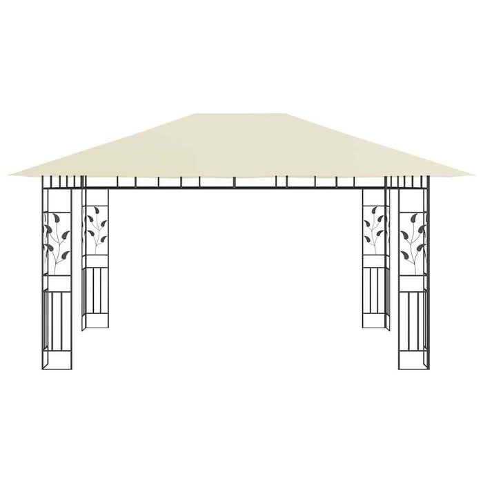 Pavilion cu plasă anti-țânțari, crem, 4x3x2,73 m, 180 g/m² - WALTI WALTI