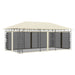 Pavilion cu plasă anti-țânțari, crem, 6 x 3 x 2,73 m - WALTI WALTI