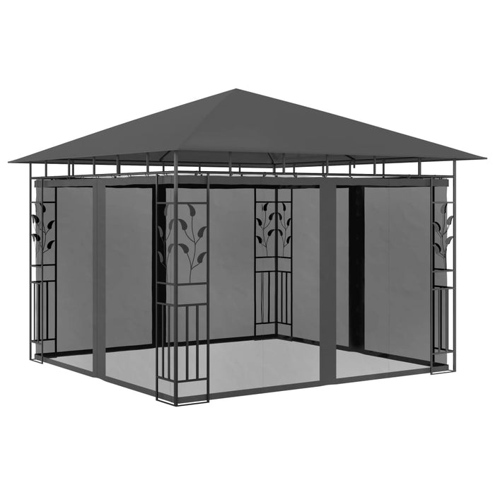 Pavilion cu plasă anti-țânțari, antracit, 3x3x2,73 m, 180 g/m² - WALTI WALTI