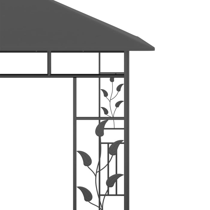 Pavilion cu plasă anti-țânțari, antracit, 3x3x2,73 m, 180 g/m² - WALTI WALTI