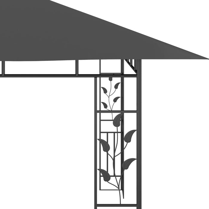 Pavilion cu plasă anti-țânțari, antracit, 4 x 3 x 2,73 m - WALTI WALTI