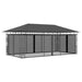 Pavilion cu plasă anti-țânțari, antracit, 6 x 3 x 2,73 m - WALTI WALTI