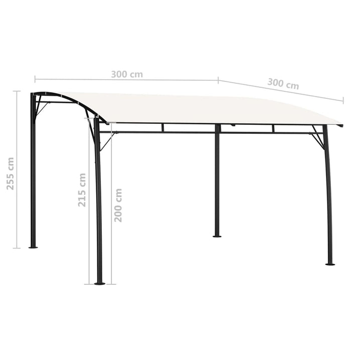 Copertină pavilion de grădină, crem, 3x3x2,55 m - WALTI WALTI