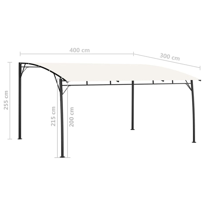 Copertină pavilion de grădină, crem, 4x3x2,55 m - WALTI WALTI
