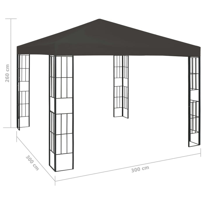 Pavilion, antracit, 3 x 3 m - WALTI WALTI