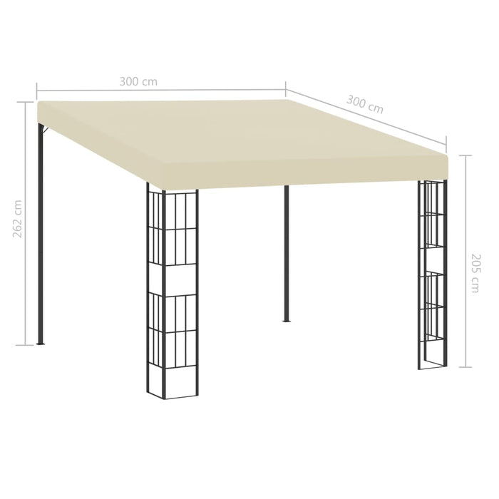 Pavilion de perete, crem, 3 x 3 m, material textil - WALTI WALTI