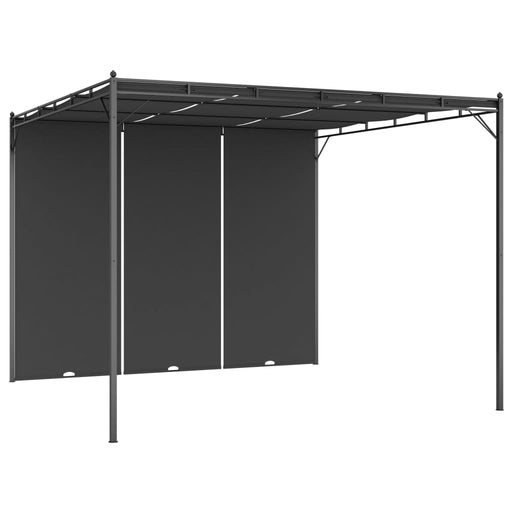 Pavilion de grădină cu perdea laterală, antracit, 3x3x2,25 m - WALTI WALTI