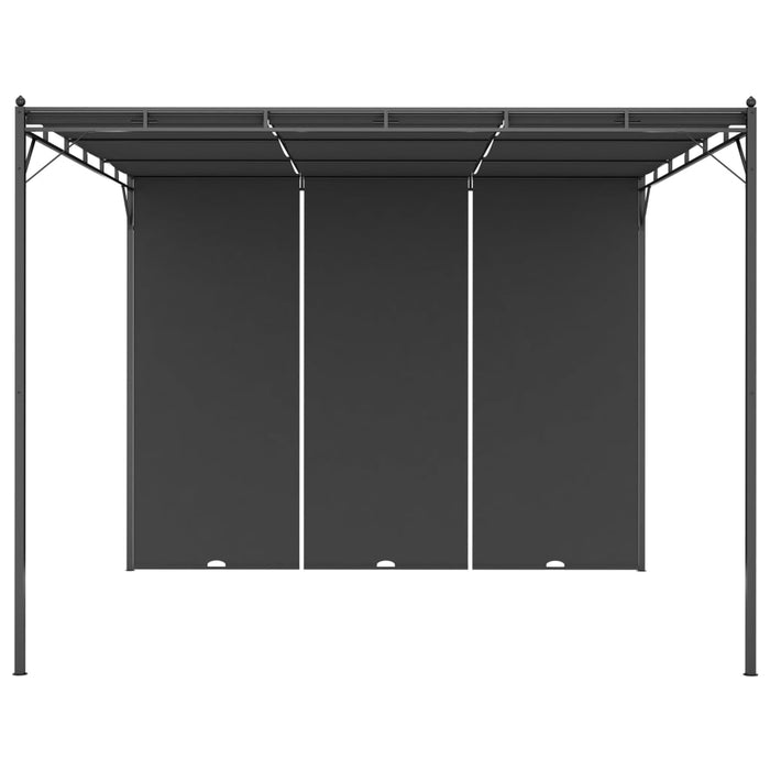 Pavilion de grădină cu perdea laterală, antracit, 3x3x2,25 m - WALTI WALTI