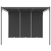 Pavilion de grădină cu perdea laterală, antracit, 3x3x2,25 m - WALTI WALTI