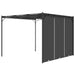Pavilion de grădină cu perdea laterală, antracit, 3x3x2,25 m - WALTI WALTI