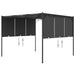 Pavilion de grădină cu perdea laterală, antracit, 3x3x2,25 m - WALTI WALTI