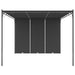 Pavilion de grădină cu perdea laterală, antracit, 4x3x2,25 m - WALTI WALTI