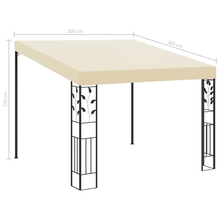 Pavilion de perete, crem, 3 x 3 x 2,5 m - WALTI WALTI