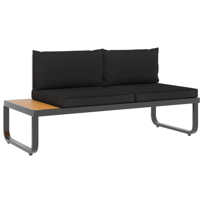 Set canapea de grădină colțar cu perne, 4 piese, aluminiu, WPC - WALTI WALTI