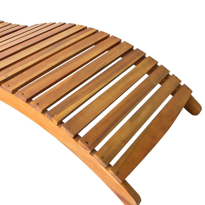 | Șezlong | 1-persoană maro 55 x 184 x 64cm Lemn Solid de Acacia WALTI