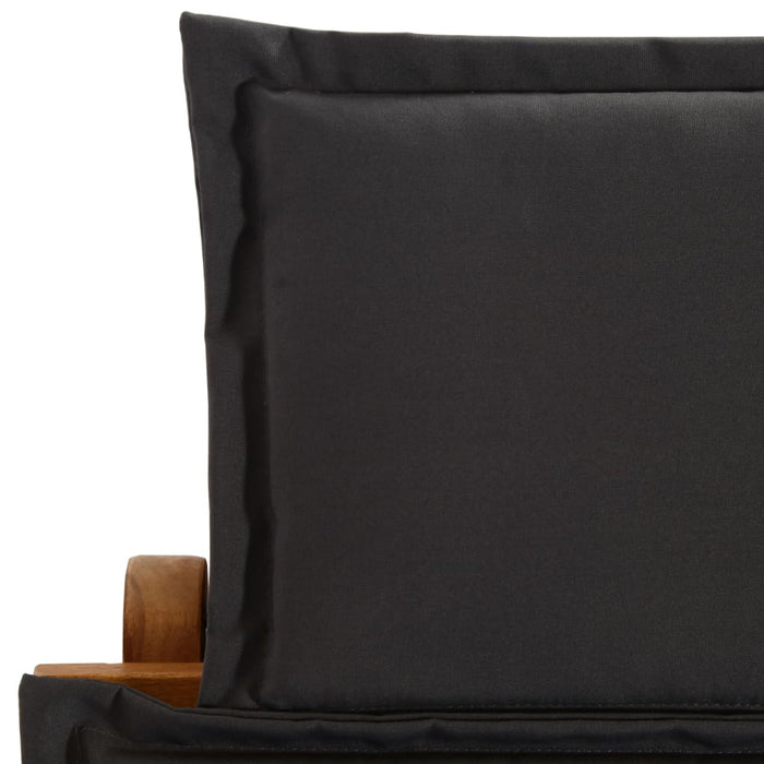 | Șezlong | gri închis 55 x 184 x 64cm Lemn Solid de Acacia WALTI