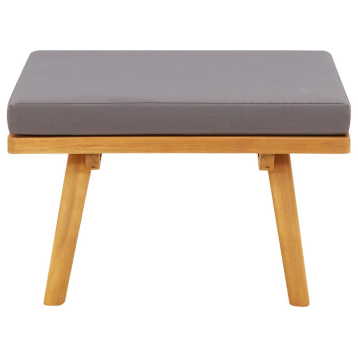 Taburet de grădină cu pernă, 60 x 60 x 29 cm, lemn masiv acacia - WALTI WALTI