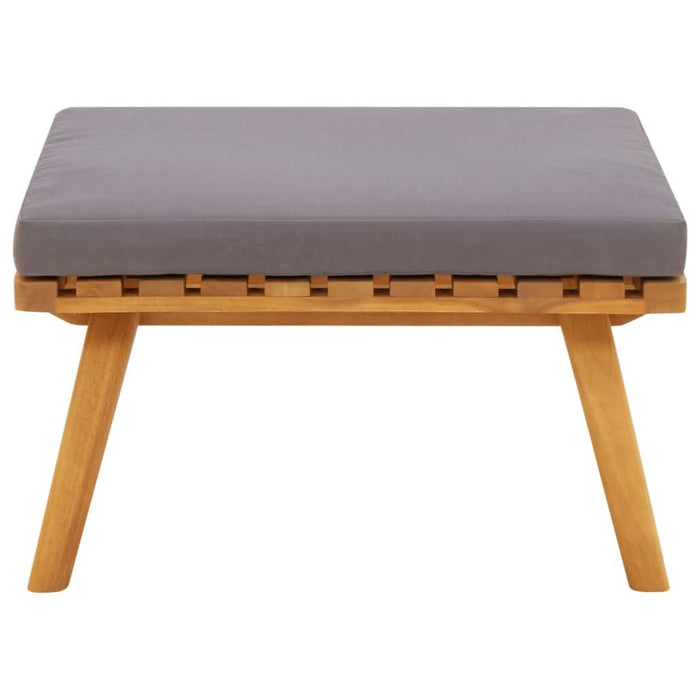 Taburet de grădină cu pernă, 60 x 60 x 29 cm, lemn masiv acacia - WALTI WALTI