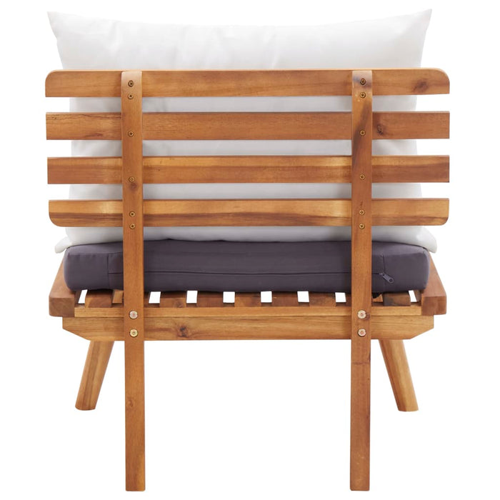 Set mobilier de grădină cu perne, 4 piese, lemn masiv de acacia - WALTI WALTI