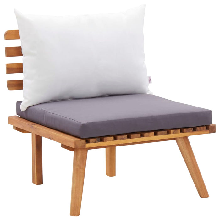 Set mobilier de grădină cu perne, 4 piese, lemn masiv de acacia - WALTI WALTI
