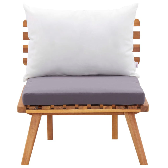 Set mobilier de grădină cu perne, 4 piese, lemn masiv de acacia - WALTI WALTI