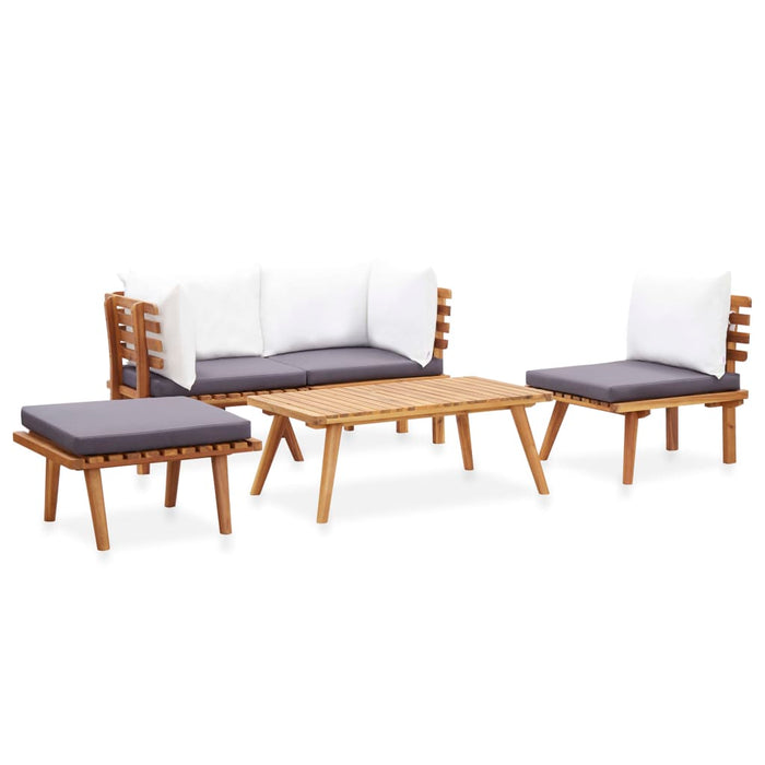 Set mobilier de grădină, 5 piese, lemn masiv de acacia - WALTI WALTI
