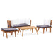 Set mobilier de grădină, 5 piese, lemn masiv de acacia - WALTI WALTI
